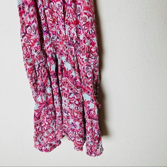 EUC Free People Red Printed Tunic Dress XS - Picture 4 of 7